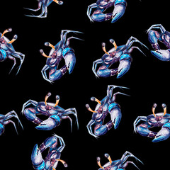 Aquarelle painting of crab sketch art illustration © NATALIIA TOSUN