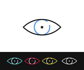 Eye Icon. Premium quality graphic design. Modern signs, outline symbols collection, simple thin line icons set for websites, web design, mobile app, infographics- Editable Stroke