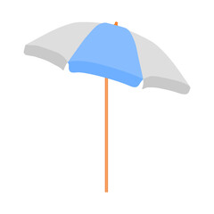 Beach umbrella. Vector illustration on a white background.