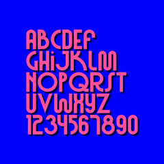 Modern alphabet font. Trendy regular uppercase type set, vector illustration.