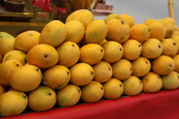 mango fruit on market stall
