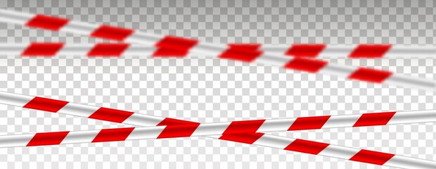 Caution lines isolated. Warning tapes. Danger signs.