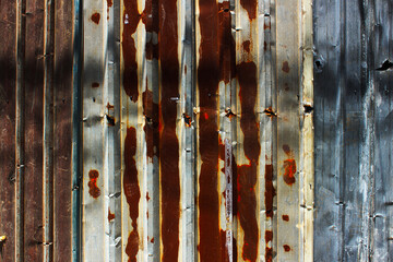 Rust galvanized fence