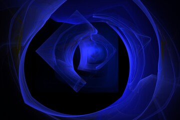 Abstract blue mysterious shapes, background for design and decoration.