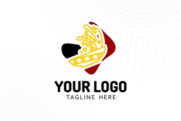 Isolated Flat Bowl Logo Template