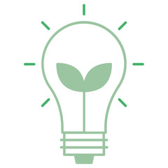 Ecology Green Business Idea Startup Concept Vector Icon Design, Eco Symbols on White Background, Renewable and Sustainable Electricity Symbol on white background 