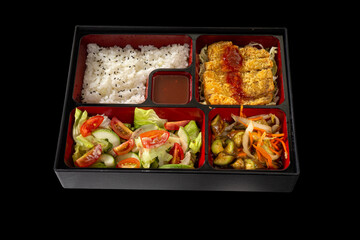 Bento lunch pork and rice