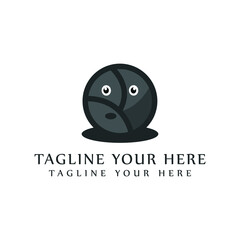 Vector illustration of black pepper cartoon character isolated on white background - dry peppercorn with cute smiling face in flat style. Funny emoticon of hot aromatic spice.