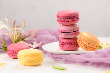 French sweet macarons