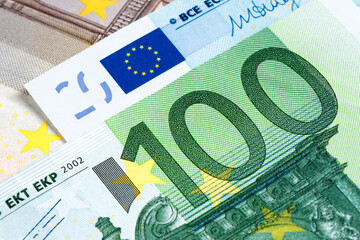 European banknotes, Euro currency from Europe, Euros.