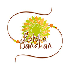 Obraz premium raksha bandhan, traditional indian wristband symbol of love between brothers and sisters