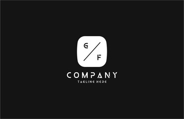 Creative Modern Minimal Tech GF Letter Logo