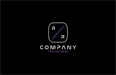 Creative Modern Minimal Tech RR Letter Logo