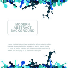 Modern style abstraction with composition made of various shapes in color. Vector illustration.