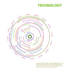 Network template. Digital background with connections circle.Abstract network connection. icon logo design. Vector Illustration