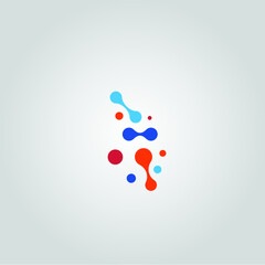 Abstract molecules design. Vector illustration.bright molecules.