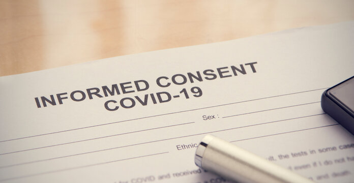 informed consent for covid-19. Corona virus. treatment.