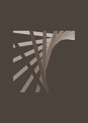 Crossing lines generativeart style colorful illustration