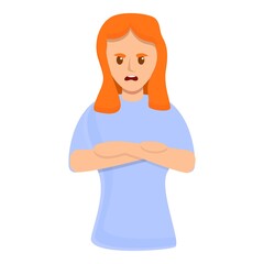 Woman rage icon. Cartoon of woman rage vector icon for web design isolated on white background