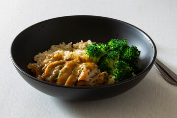 Honey Mustard Chicken and broccoli with rice