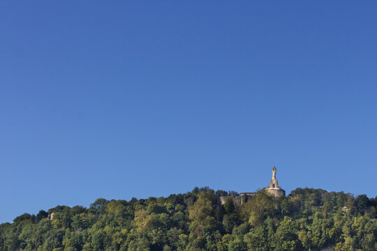 The cultural capital of Europe. Spanish city of San Sebastian. Statue of Jesus Christ on Mount Urgul. Sunny Spain. Euro-trip. Where to spend a vacation. European resort.