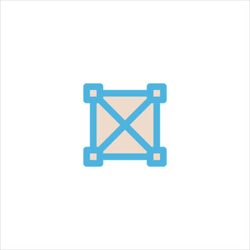 square path icon flat vector logo design trendy