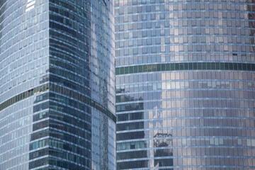 Obraz premium Fragments of skyscrapers Moscow city.