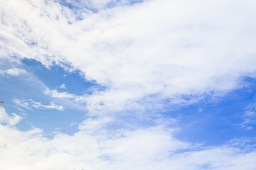 Blue sky and white cloud beautiful in summer. Good weather day.