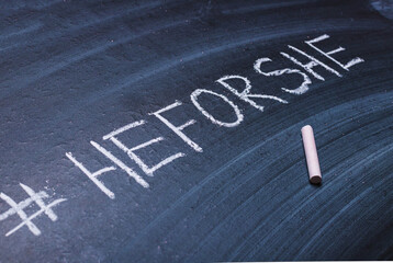 Fototapeta premium HeForShe .Global Solidarity Movement for Gender Equality