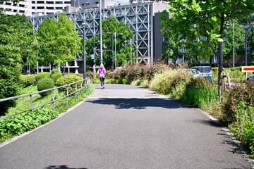 Footpath in the city.