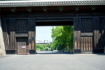 The view if the Sakuradamon gate in Tokyo.