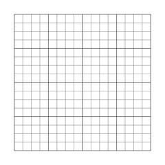 4x4 empty grid. Vector template square cell table. Graphic puzzle illustration © v_ctoria