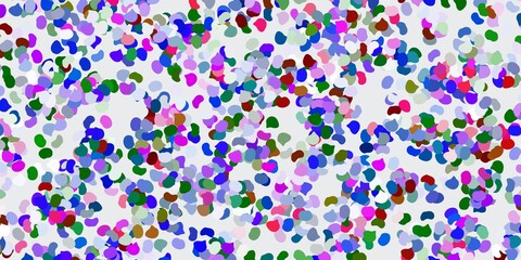 Light multicolor vector texture with memphis shapes.