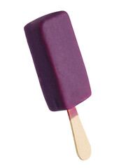 Purple ice cream bar on a stick