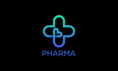 Obraz premium Medical health-care logo design template. pharmacy logo design 