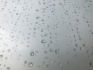 background with rain drops on a window pane
