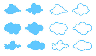 Cloud image. Isolated on white background. Vector EPS 10. 