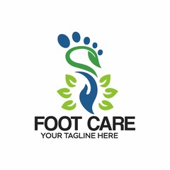foot leaf logo, green foot logo