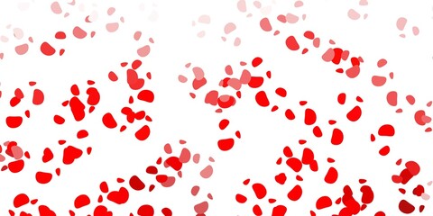 Light red vector background with random forms.