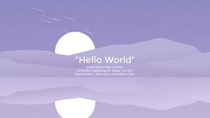 Naklejka premium Premium vector banners with polygonal landscape illustration background.