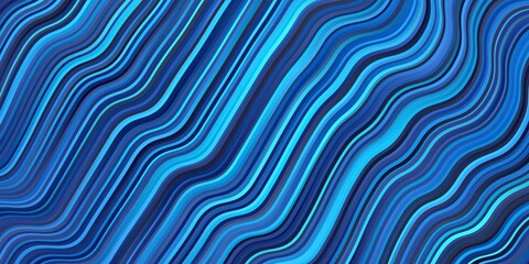 Dark BLUE vector template with curved lines.