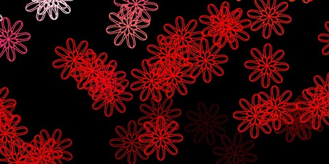 Dark Red vector background with random forms.