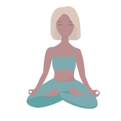 yoga girl vector