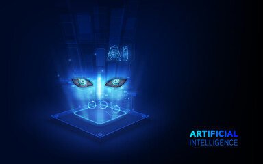 artificial intelligence background tech futuristic design concept