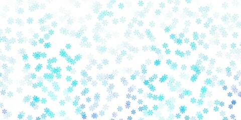 Light blue vector texture with memphis shapes.
