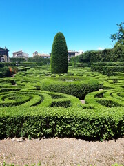 Piękny, arystokratyczny ogród w stylu francuskim. Bagnaia , Italia.