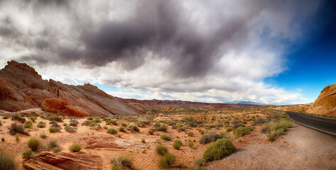 Valley of Fire with dramatic sky