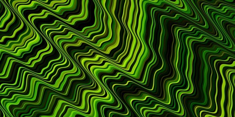 Light Green, Yellow vector background with bent lines. Brand new colorful illustration with bent lines. Smart design for your promotions.
