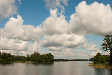 The lake and area surrounding castle Trakai in Lithuania.