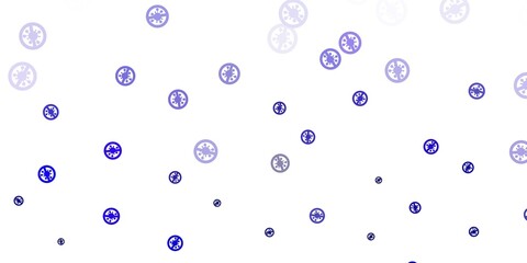 Light purple vector pattern with coronavirus elements.